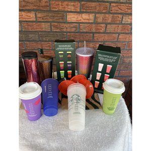 Lot 21 Starbucks Cups Mugs Tumblers Studded Limited Edition Hot Cold Straws Bags